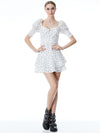 CRAWFORD SWEETHEART MINI DRESS-CUTIE POLKA DOT ANTIQUE WHITE-ALICE + OLIVIA