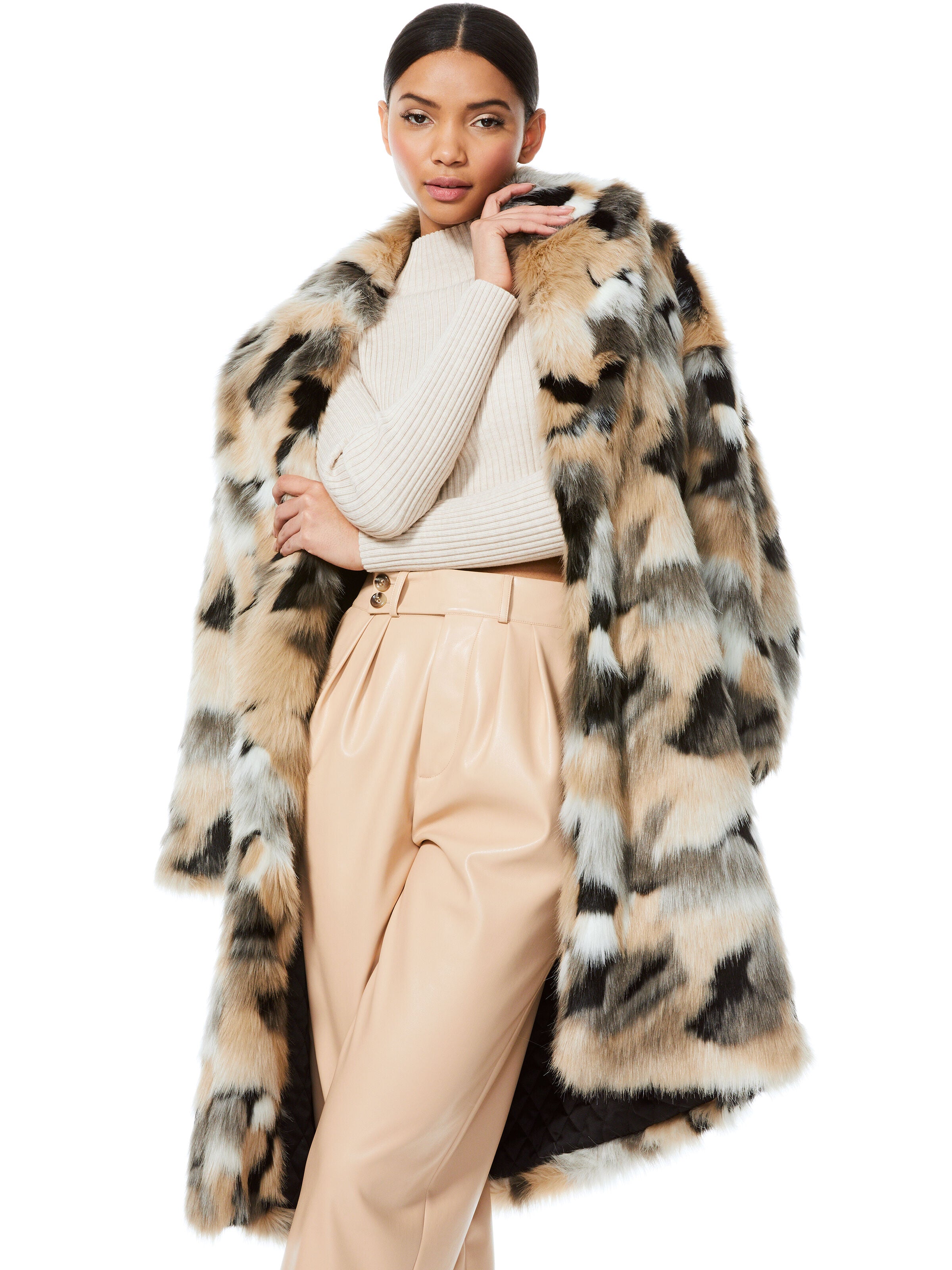 MANTEAU EN FAUSSE FOURRURE YETTA-ALICE + OLIVIA