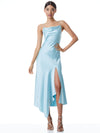 HARMONY DRAPEY SLIP MIDI DRESS-ALMOND-ALICE + OLIVIA