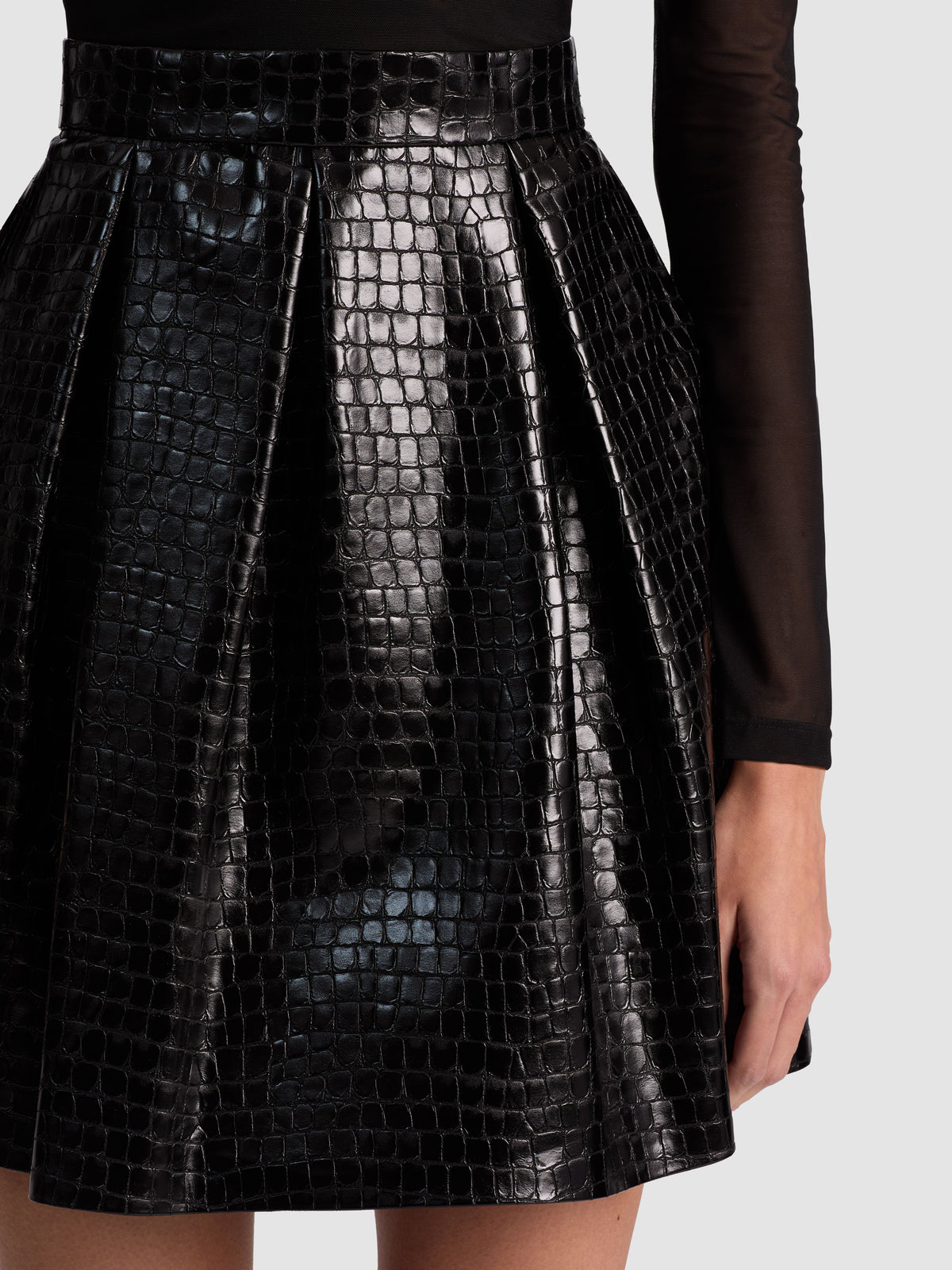 CHARA VEGAN MINI DRESS - BLACK