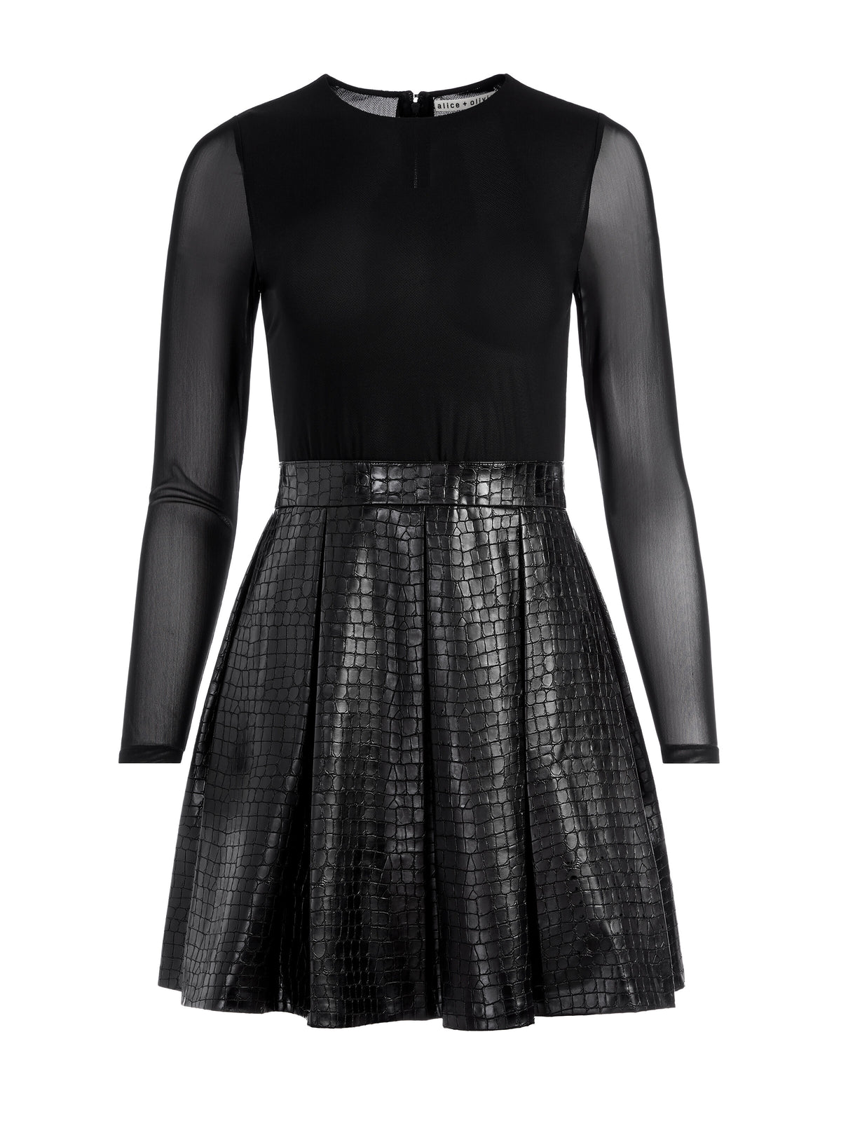 CHARA VEGAN MINI DRESS - BLACK