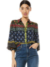 WILLA PAISLEY PLACKET TOP-CHELSEA PALACE-ALICE + OLIVIA