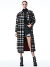 ZAZIE REVERSIBLE MAXI BARN COAT-FREEDOM PLAID BLACK/COMBO-ALICE + OLIVIA