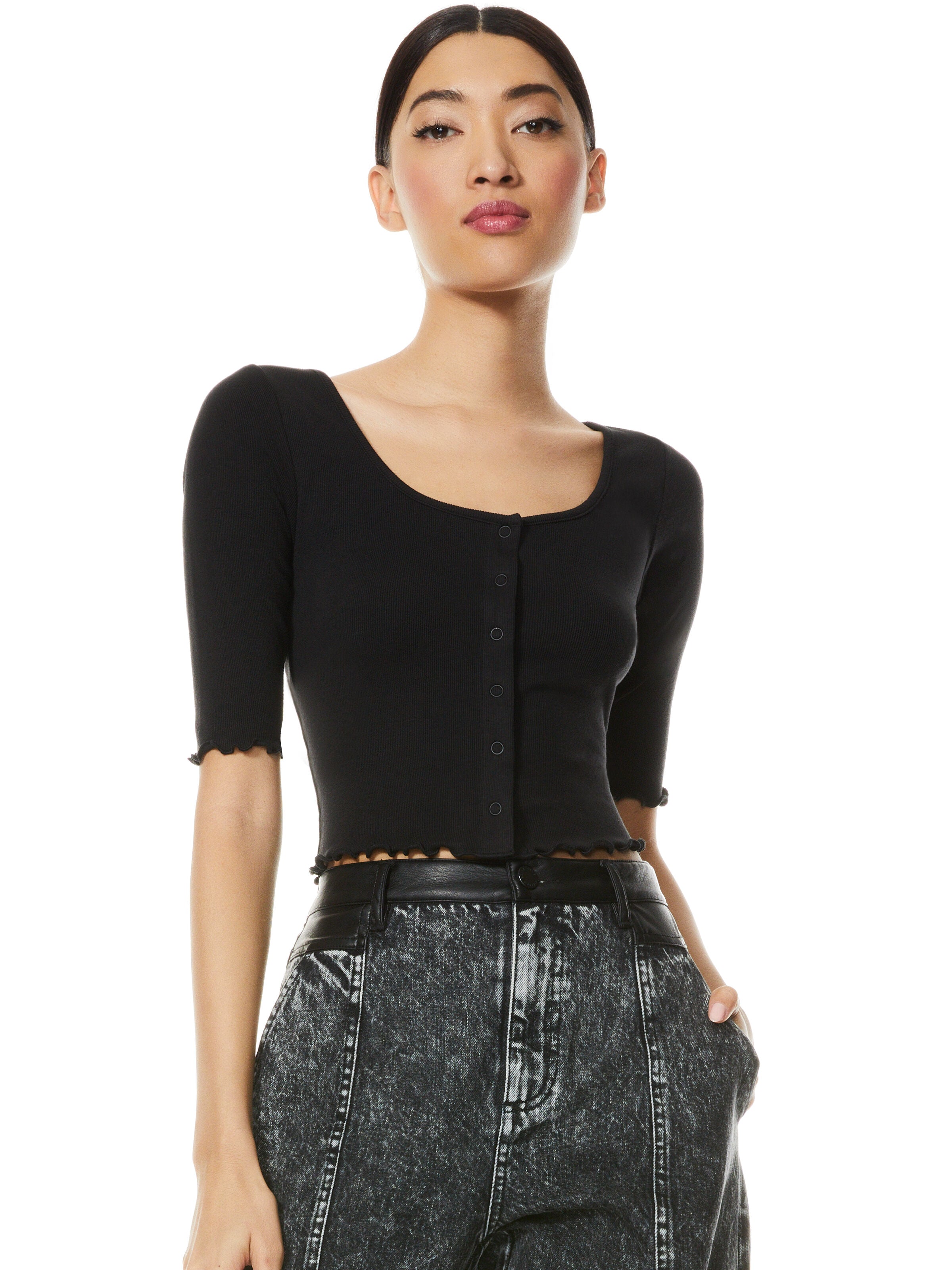 KORI BUTTON FRONT TEE