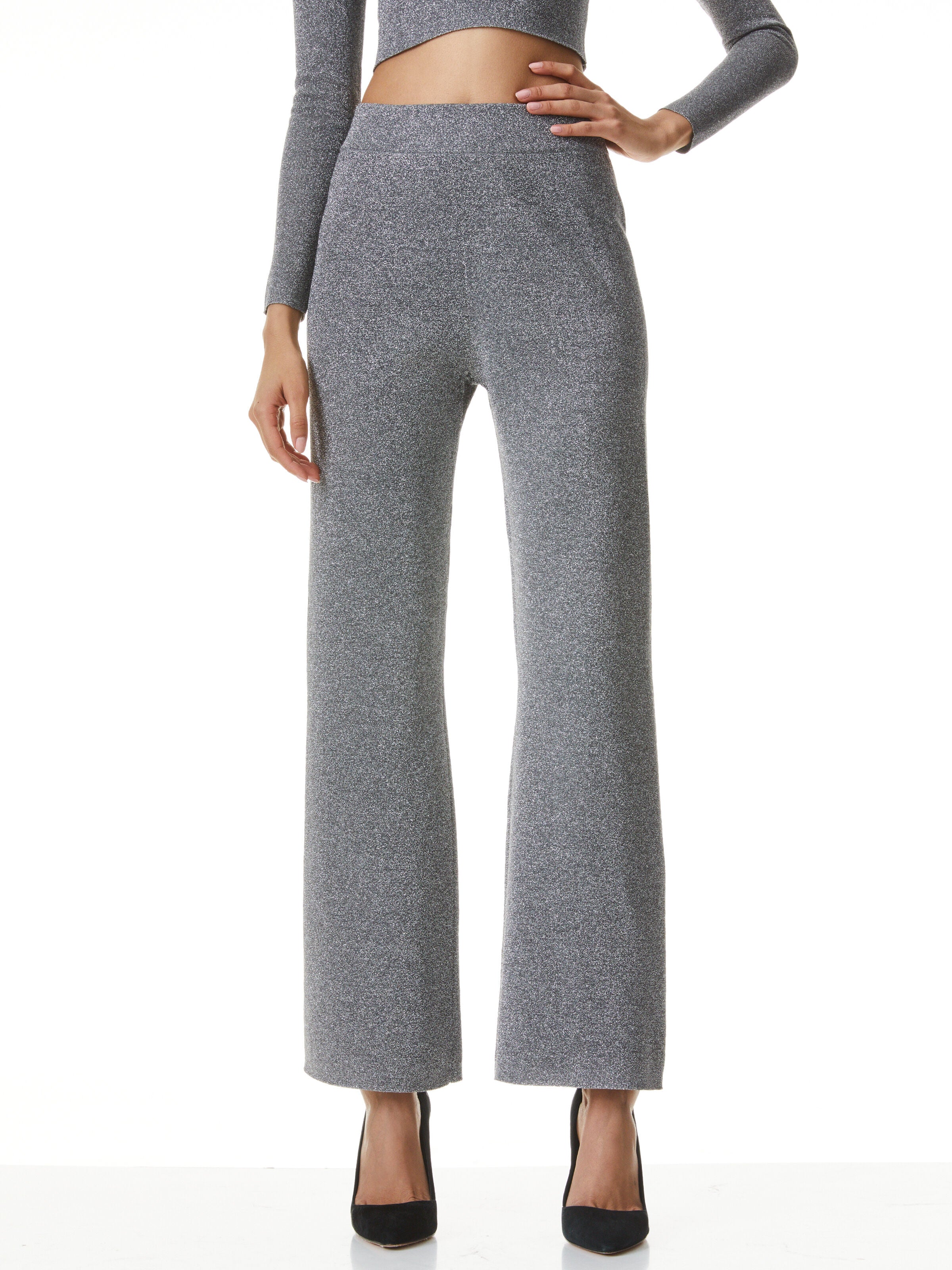 CHARLIZE WIDLEG MTLC SWTR PAN-ALICE + OLIVIA