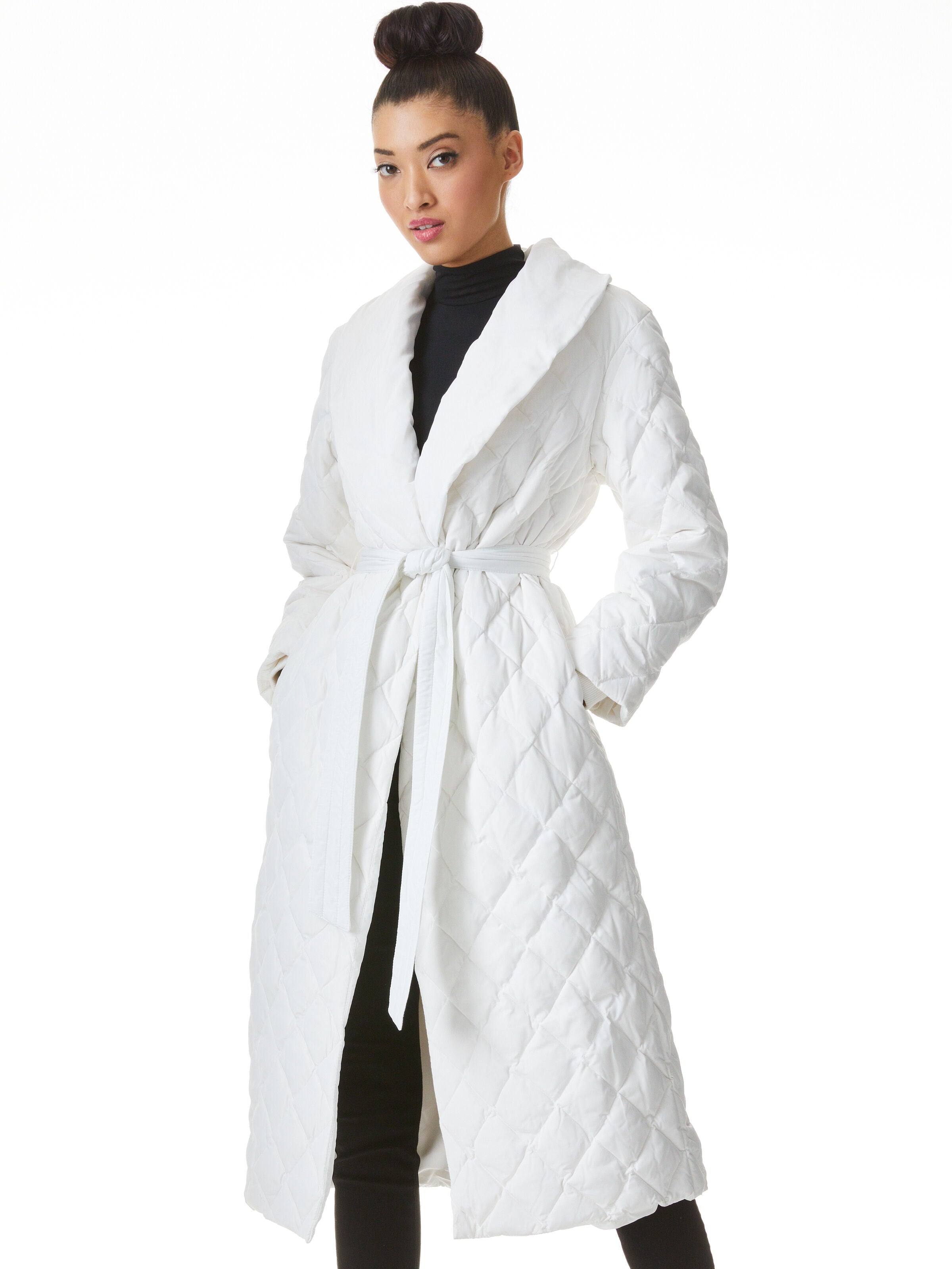 PIUMINO LUNGO HELENA CON COLLO A SCIARPA-ALICE + OLIVIA