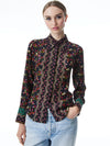 WILLA PAISLEY PLACKET TOP-CHELSEA PALACE-ALICE + OLIVIA