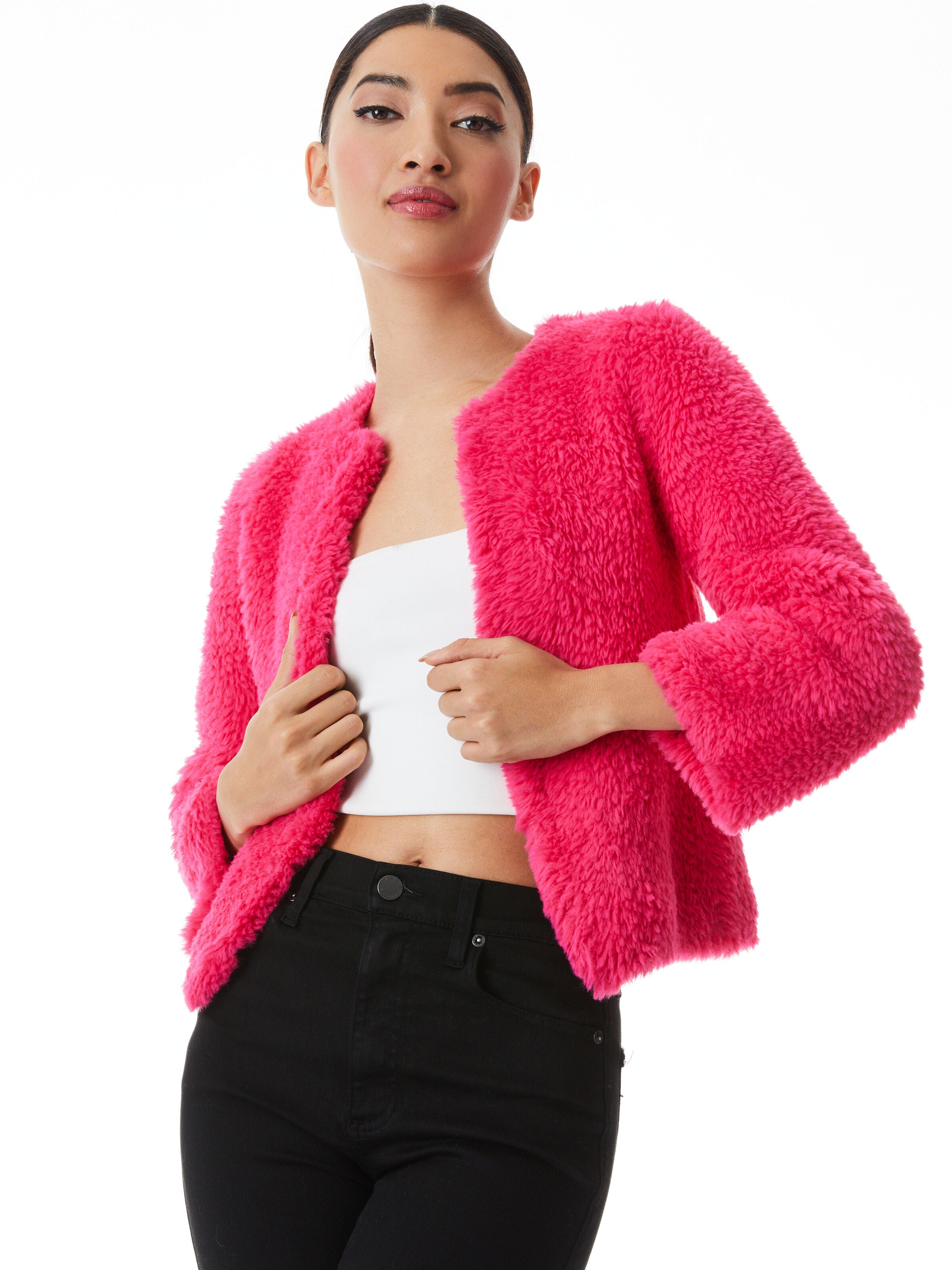 VESTE EN FAUSSE FOURRURE FAON-ALICE + OLIVIA