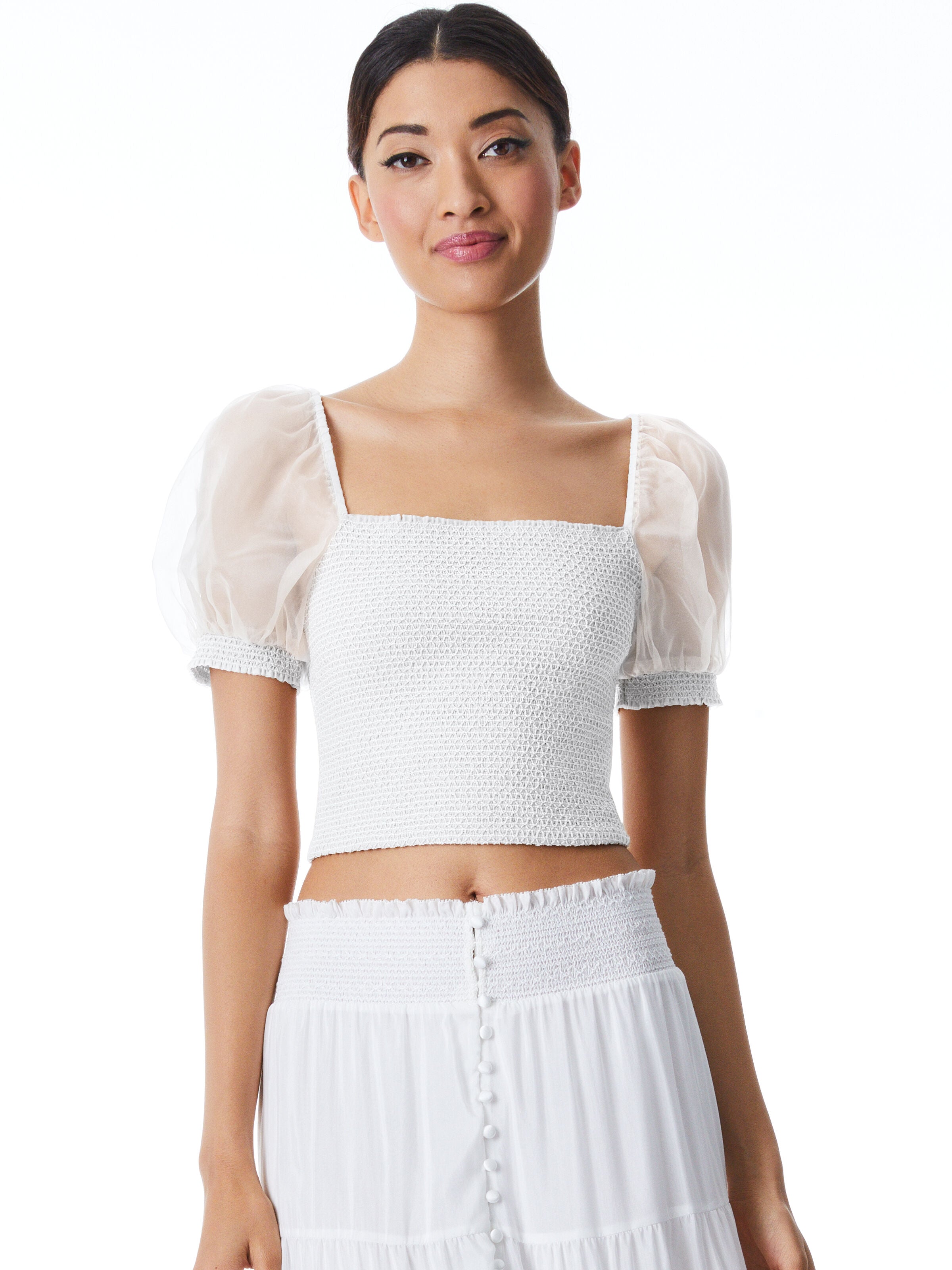 ELIANA TOP CORTA CON SMOCK-ALICE + OLIVIA