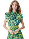 JORDANA TIENECK BLOUSE-BEACH BLISS SUNFLOWER-ALICE + OLIVIA