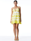 MELVINA TIE FRONT MINI DRESS-BLOCK ART ANTIQUE WHT MULTI-ALICE + OLIVIA
