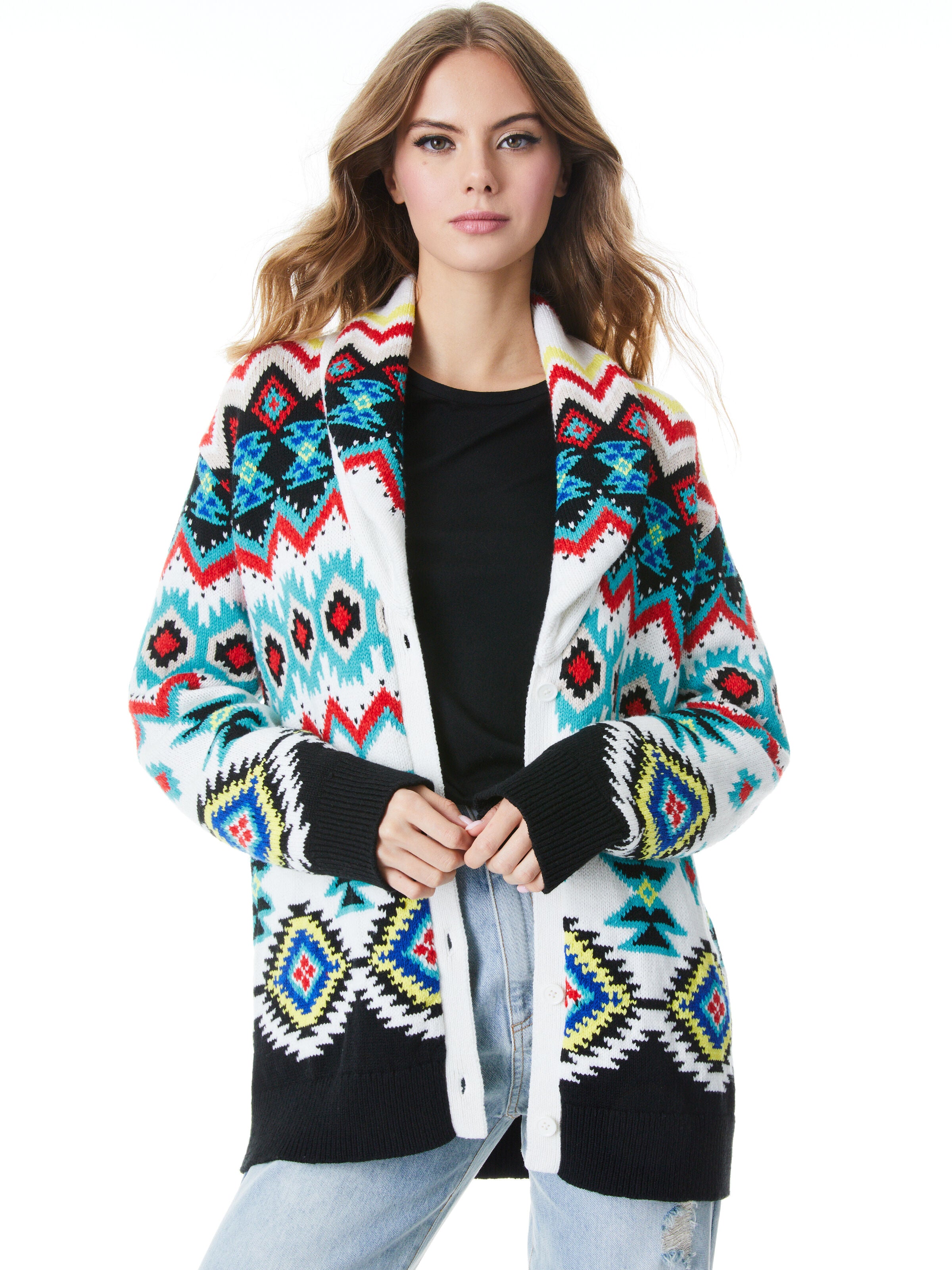 JENN FAIR ISLE CARDIGAN-MULTI-ALICE + OLIVIA
