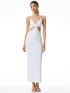 ROBE LONGUE DÉCOUPE HAVANA-ALICE + OLIVIA