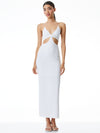 ROBE LONGUE DÉCOUPE HAVANA-ALICE + OLIVIA