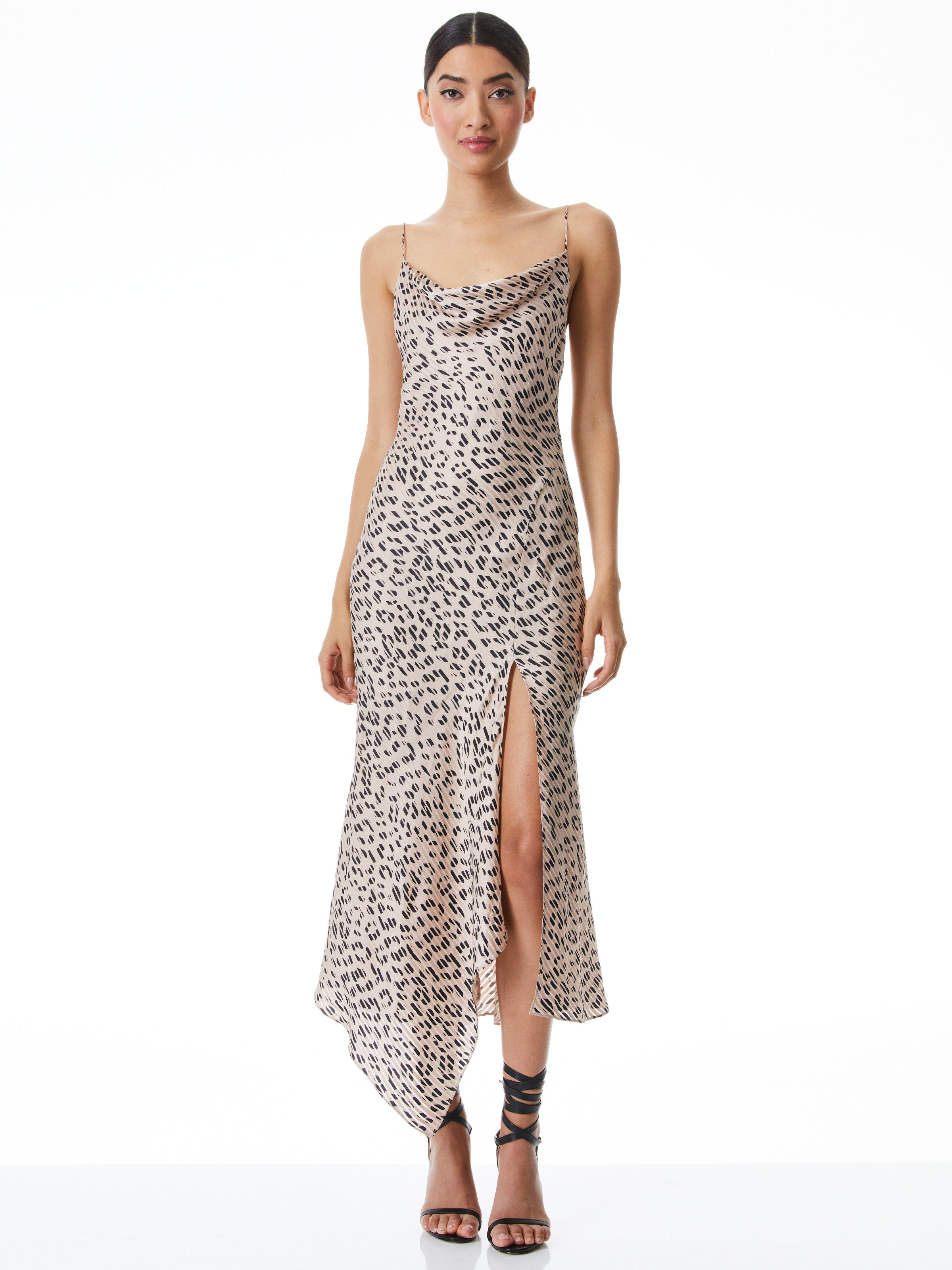 ROBE MIDI FLUIDE HARMONY-ALICE + OLIVIA
