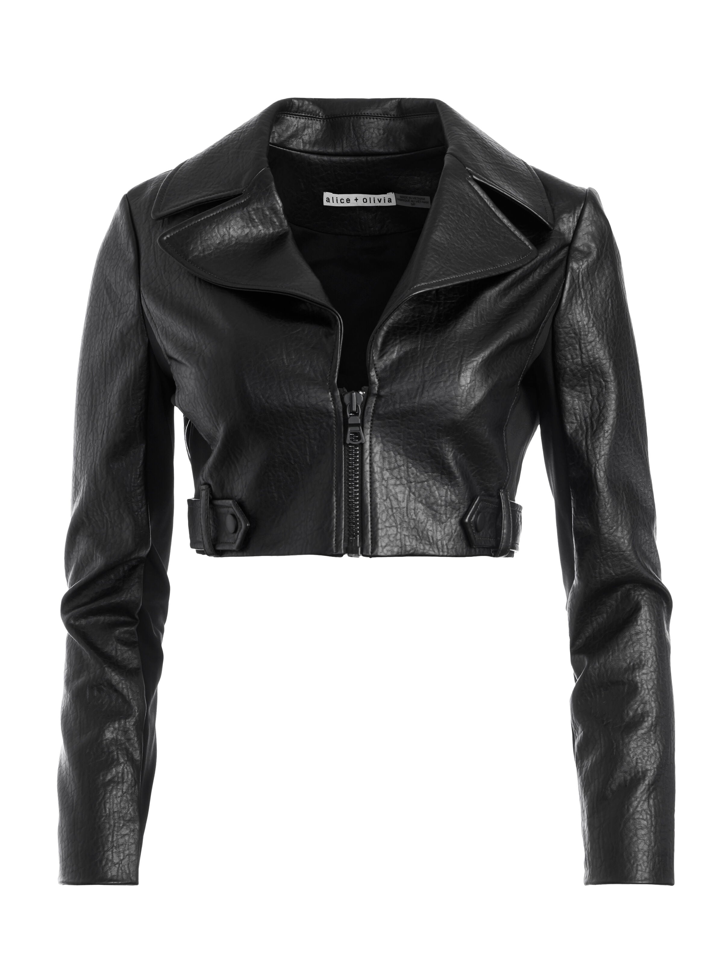 YARDLEY VEGAN JACKET-Black-ALICE + OLIVIA