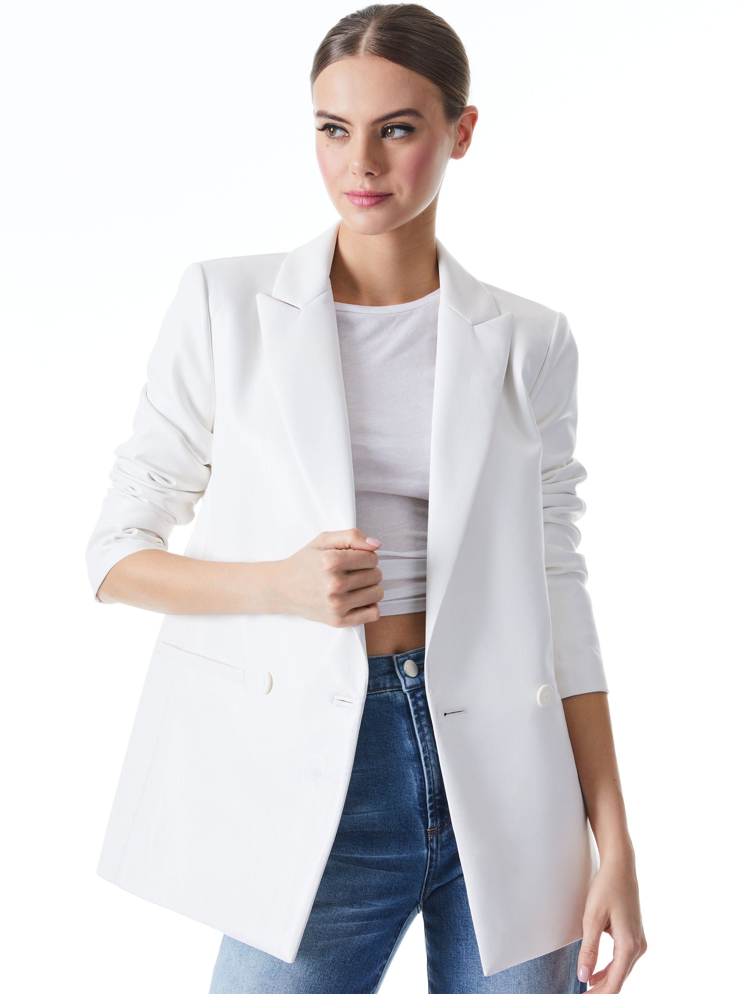 BLAZER EN CUIR VÉGÉTALIEN JUSTIN-ALICE + OLIVIA