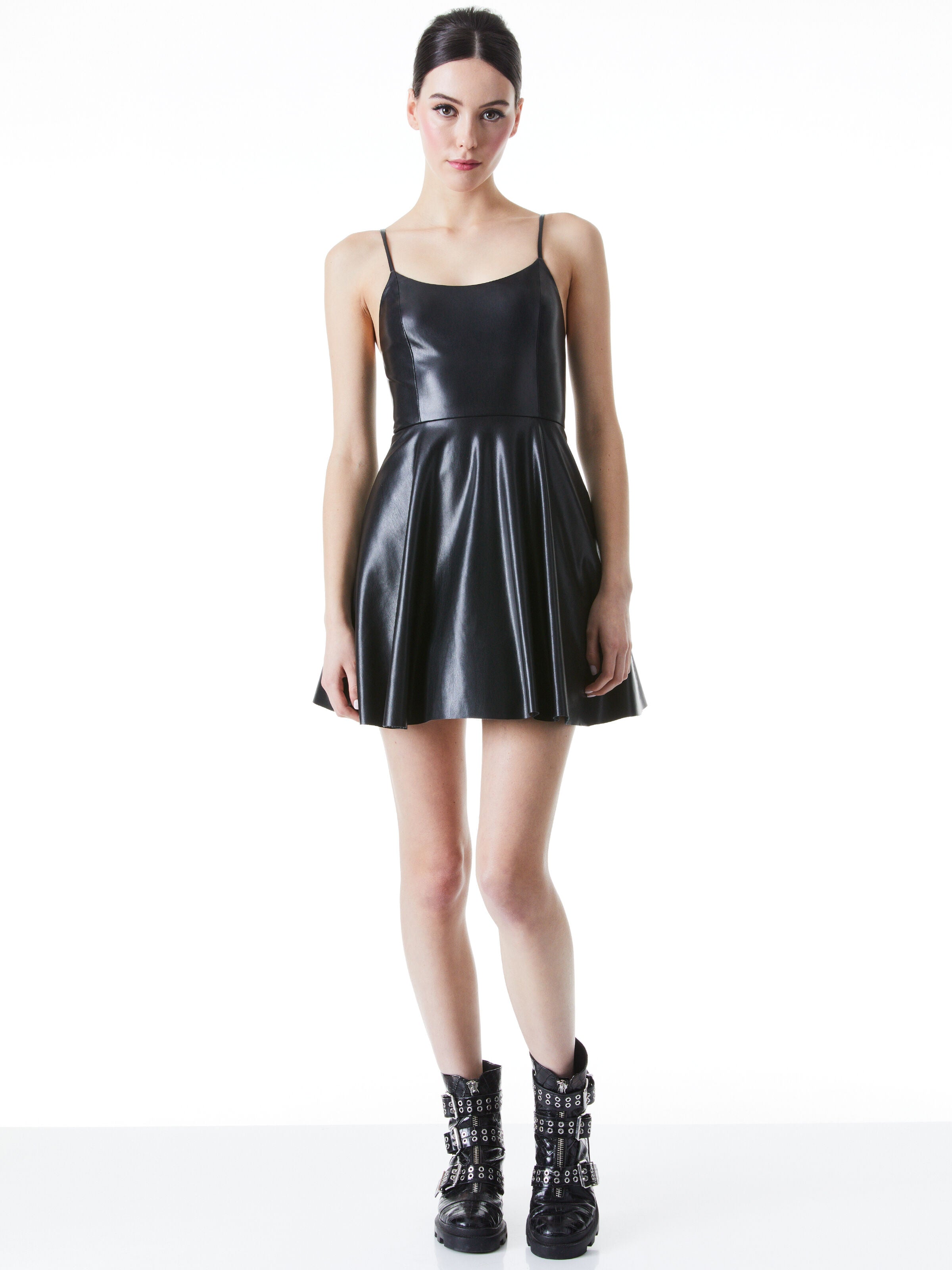 ROME VEGAN LEATHER MINI DRESS