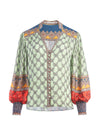 SERENA MANDARIN COLLAR BLOUSE-TURN HEADS/MULTI-ALICE + OLIVIA