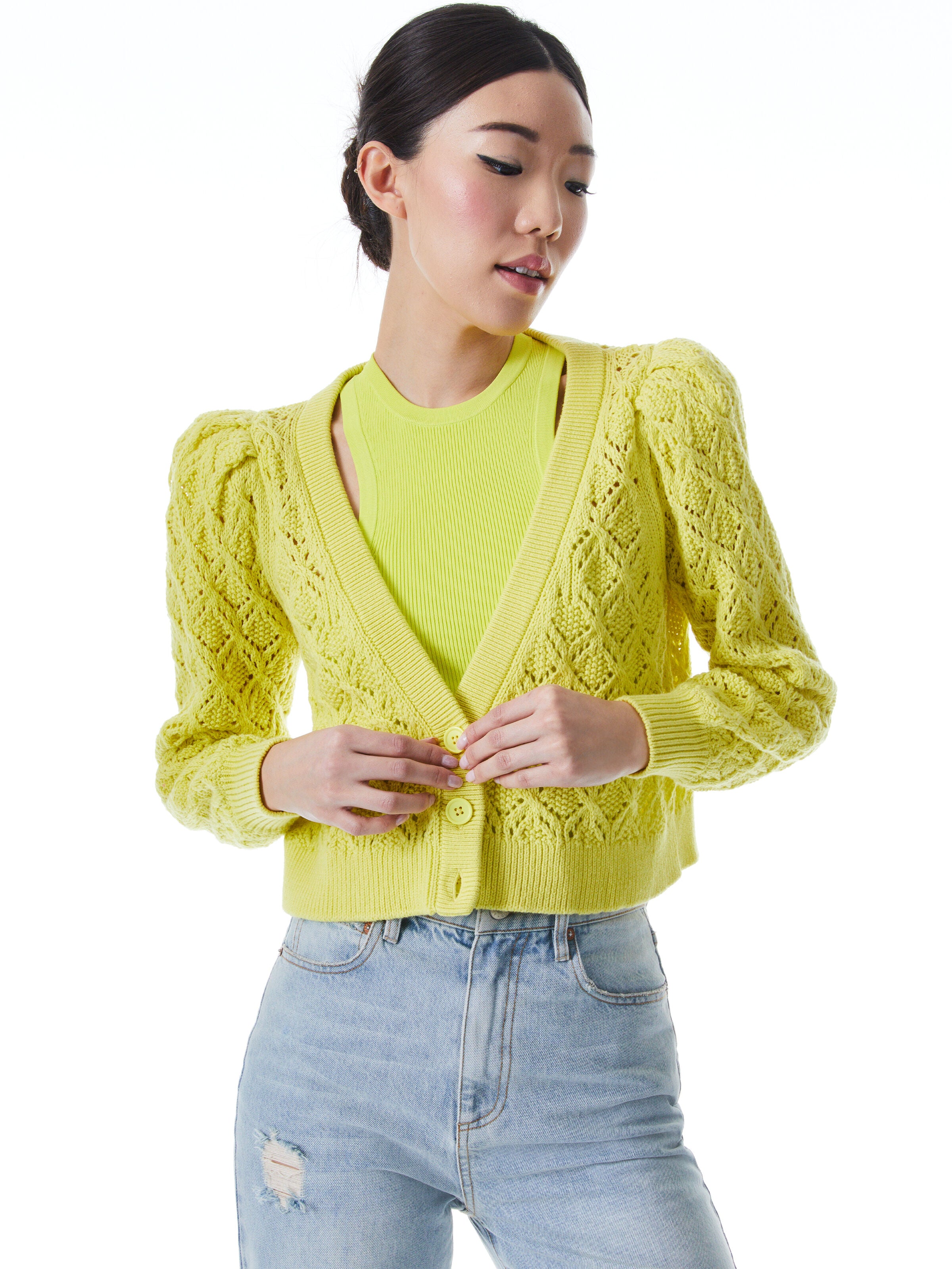 CARDIGAN EN CROCHET MANCHES BOUFFANTES GALA
