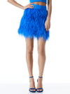 CINA FEATHER SKIRT-PALACE BLUE-ALICE + OLIVIA