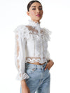 MARLO BLUSA CON VOLANT E OCCHIELLI-ALICE + OLIVIA