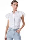 SOL SLEEVELESS COLLARED TOP-OFF WHITE-ALICE + OLIVIA