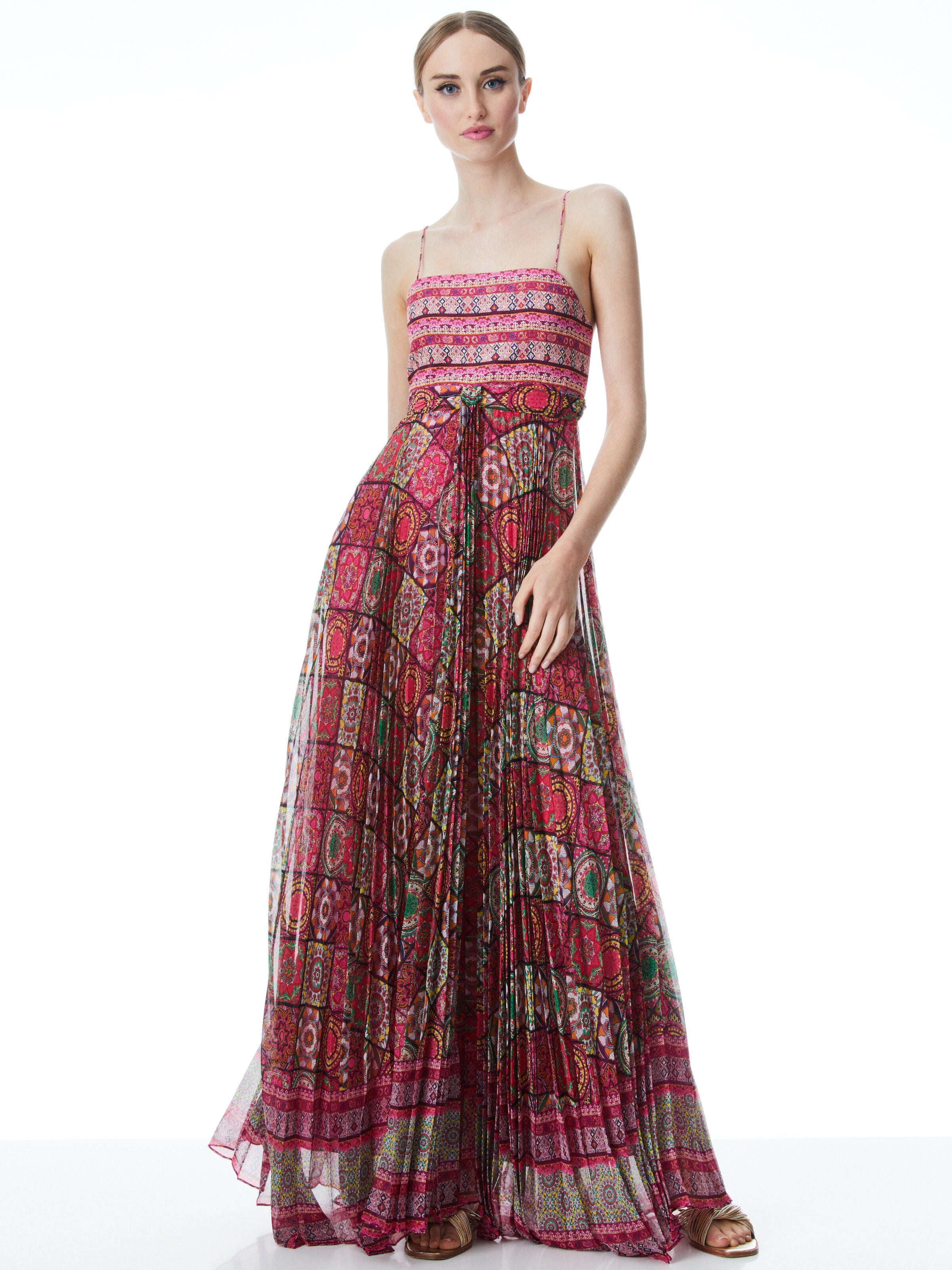ROBE LONGUE PLISSÉE DESPINA-ALICE + OLIVIA