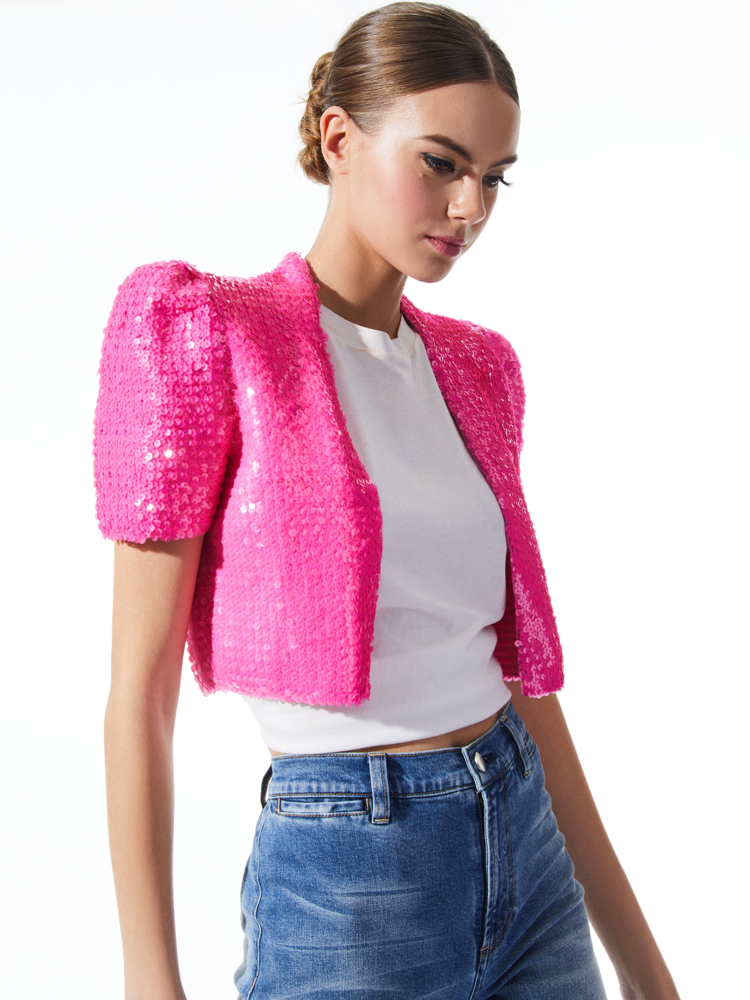 GILET OUVERT SHERRYL SEQUIN-ALICE + OLIVIA