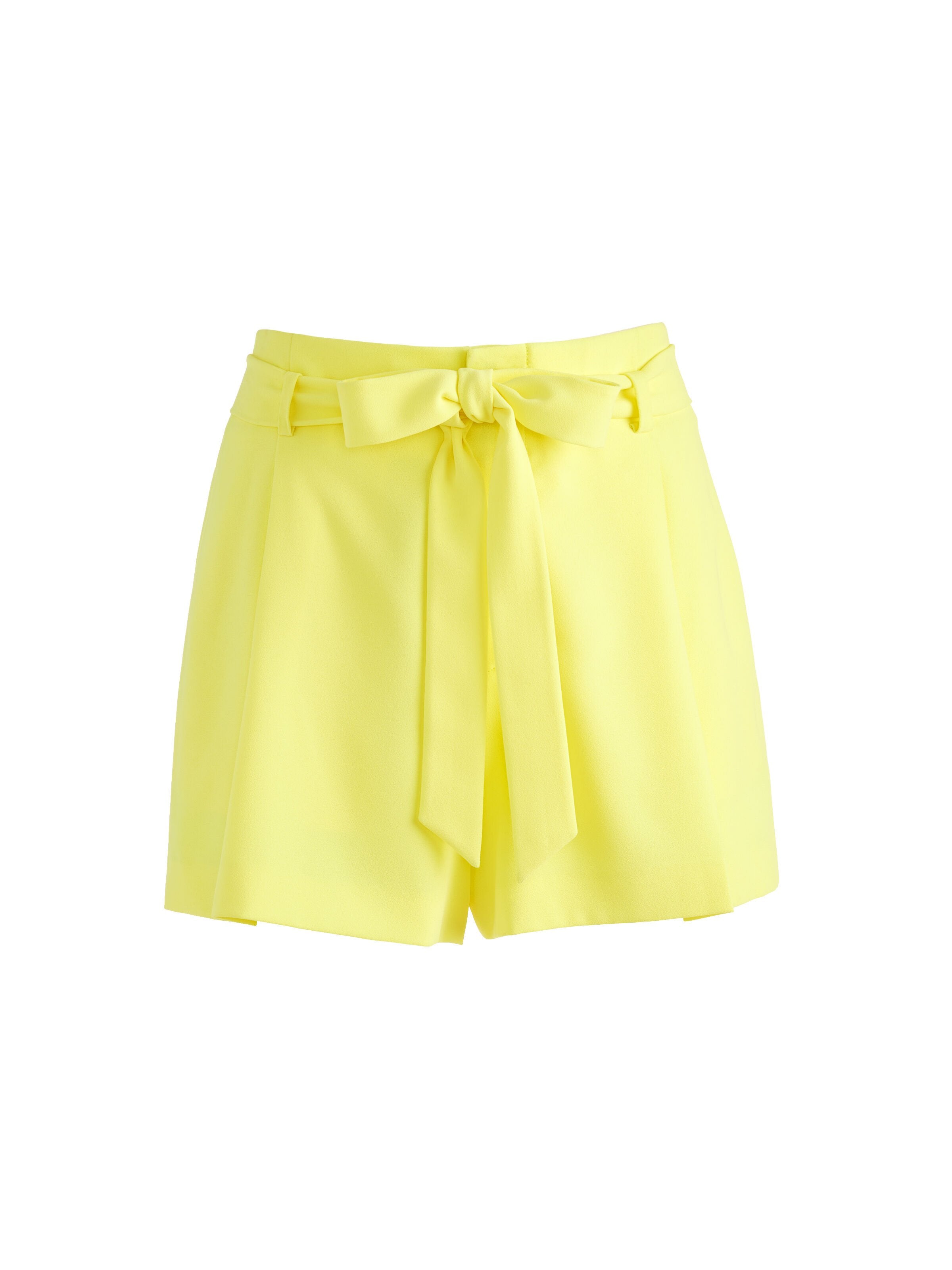 STEFFIE SEAMED PAPERBAG SHORT-LEMON SORBET-ALICE + OLIVIA