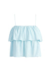 MARYLYNN RUFFLE CROP TOP-POWDER BLUE-ALICE + OLIVIA