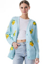 CARDIGAN DA NONNO RICAMATO BRADFORD LEMON-ALICE + OLIVIA