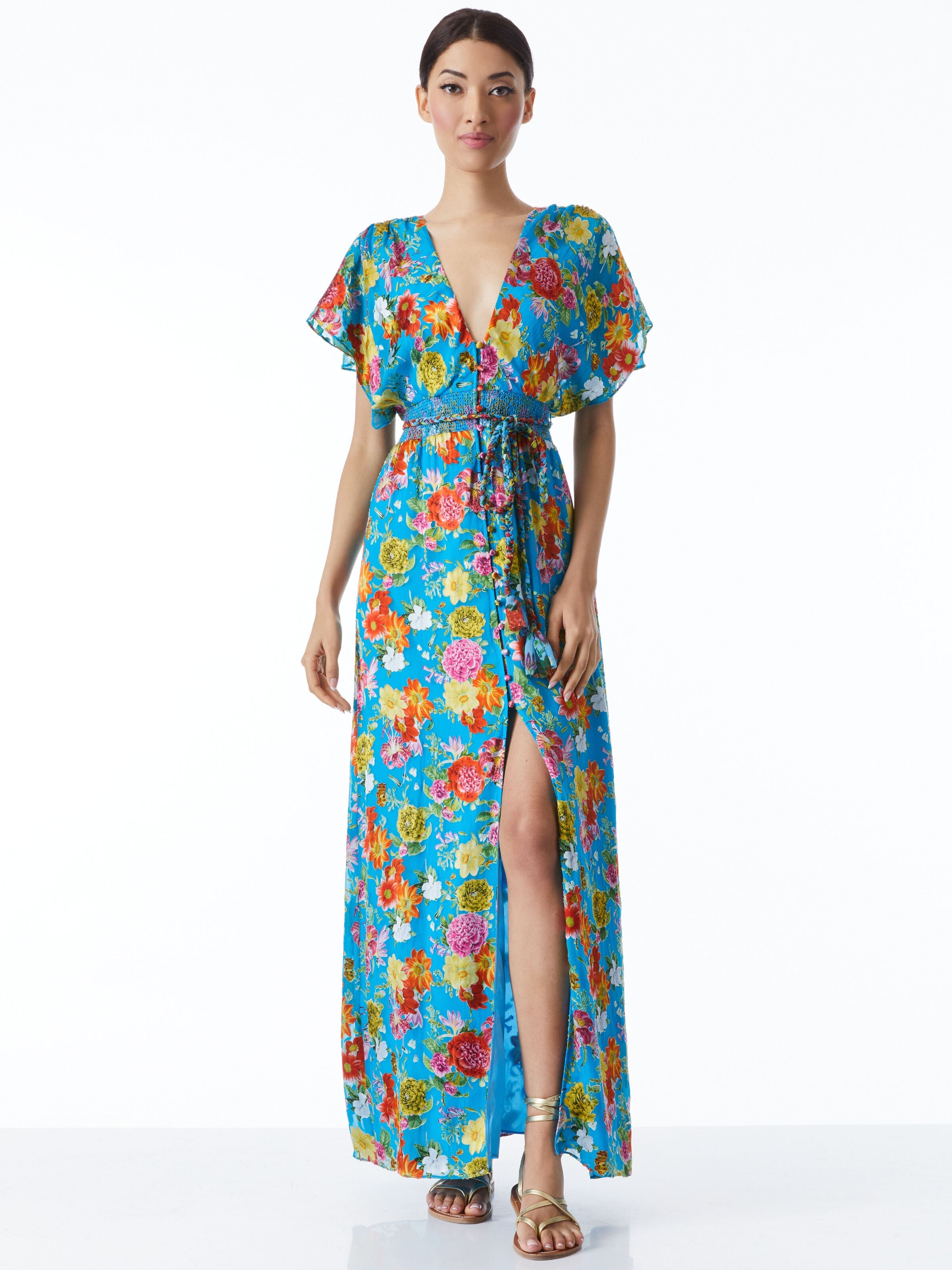 DAVIDA CAFTAN MAXI DRESS WITH BELT-SUMMER BLISS-ALICE + OLIVIA