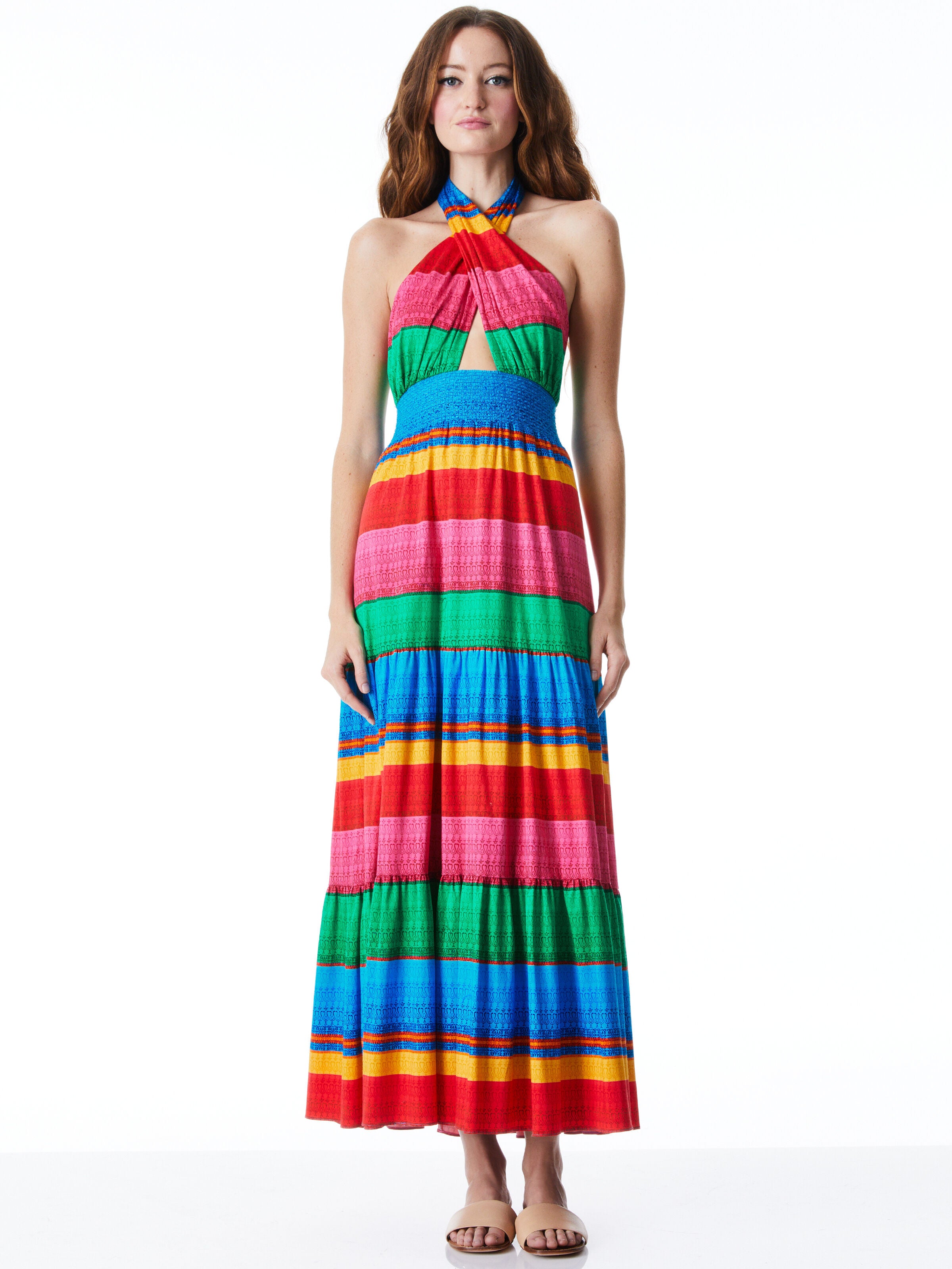 ROBE LONGUE LYNDON AVEC ATTACHE CROISÉE SUR LE DEVANT-ALICE + OLIVIA
