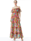 KIA EYELET COLD SHOULDER MAXI DRESS-GARDEN FLORAL MULTI-ALICE + OLIVIA