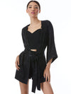 MINI KIMONO DOMINO CON CINTURA A FASCIA-ALICE + OLIVIA