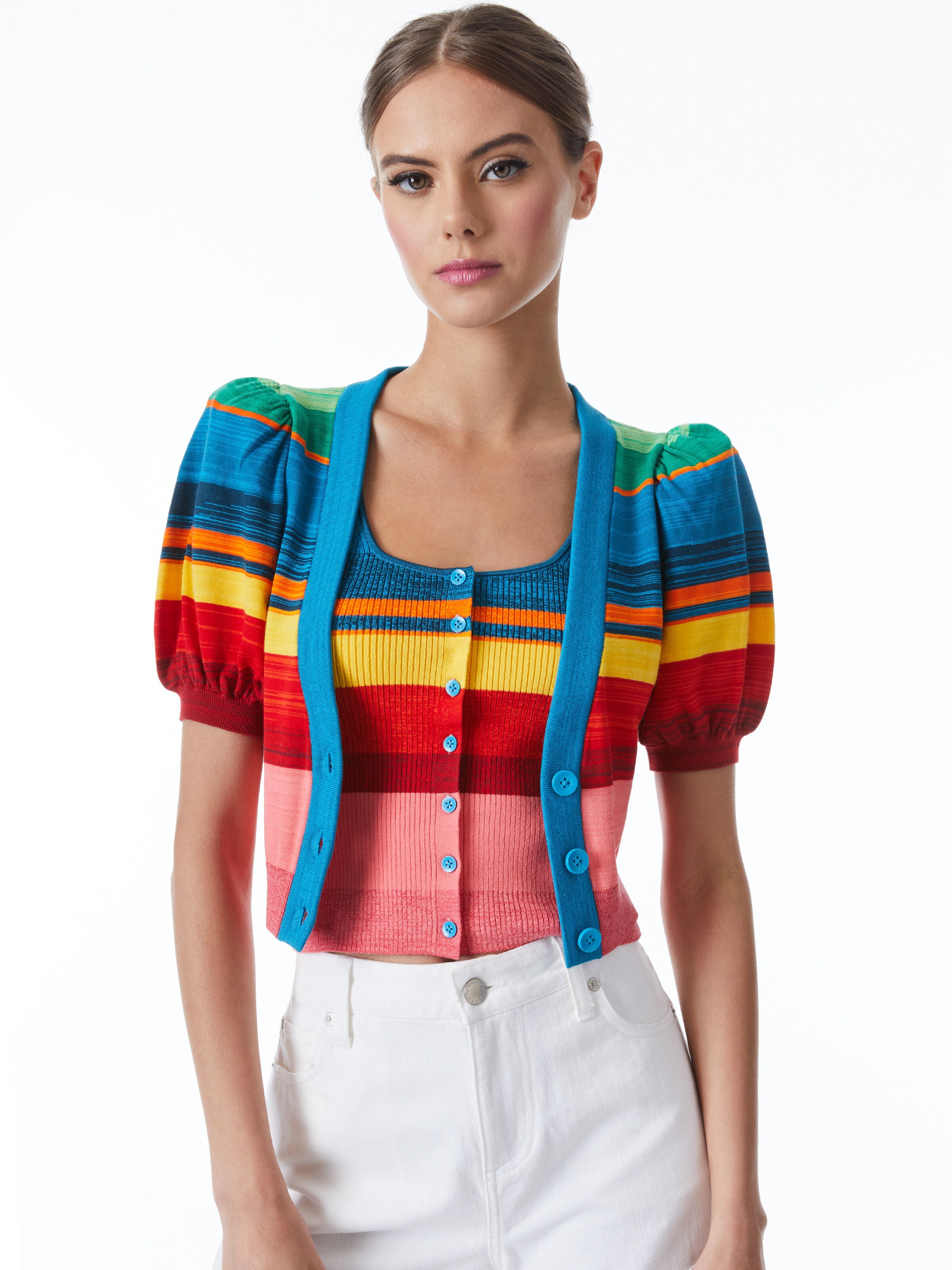 GILET ROMI À MANCHES BOUFFANTES-ALICE + OLIVIA