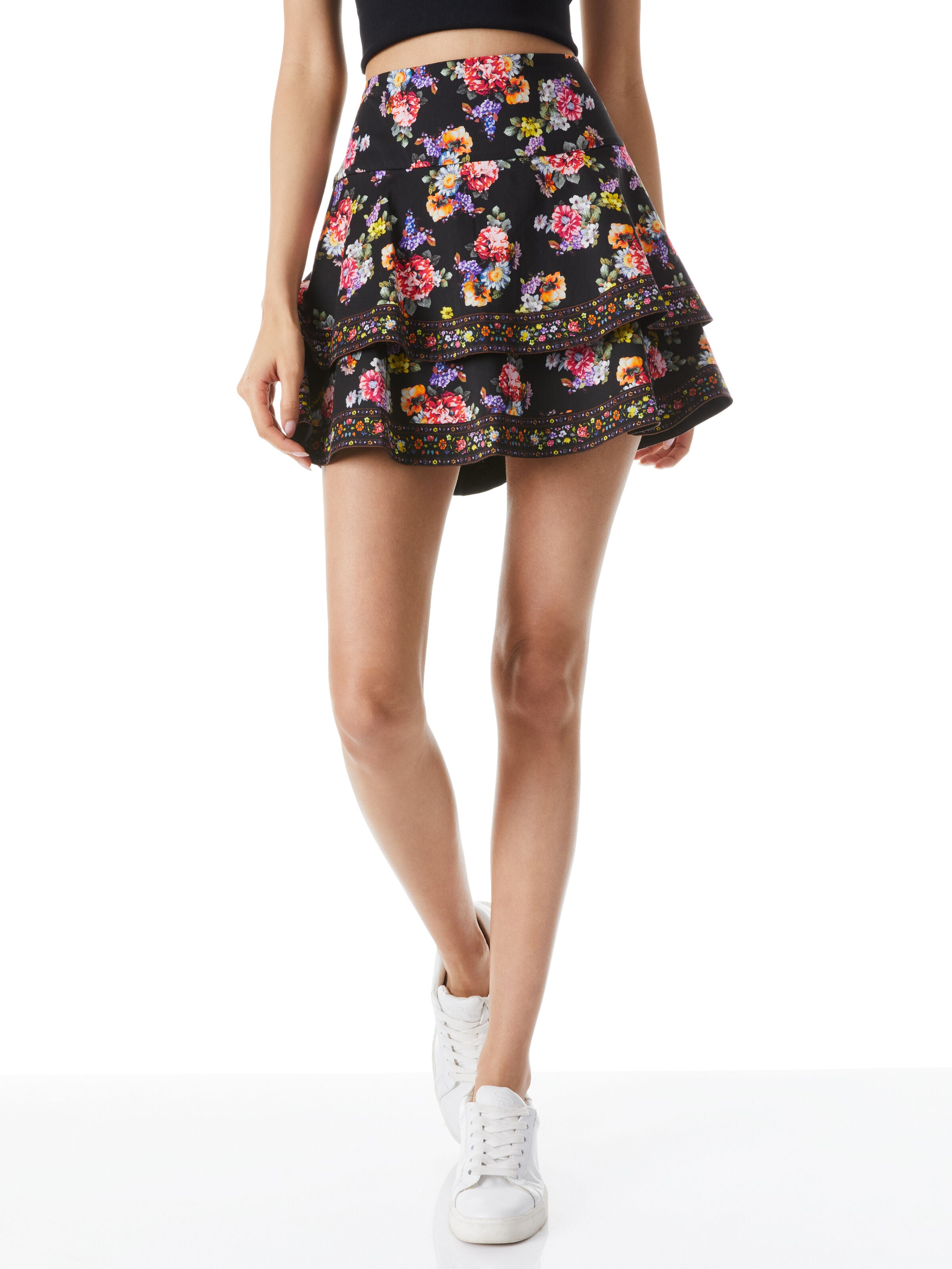 MARVIS JUPE COURTE ÉTAGÉE À VOLANTS-ALICE + OLIVIA