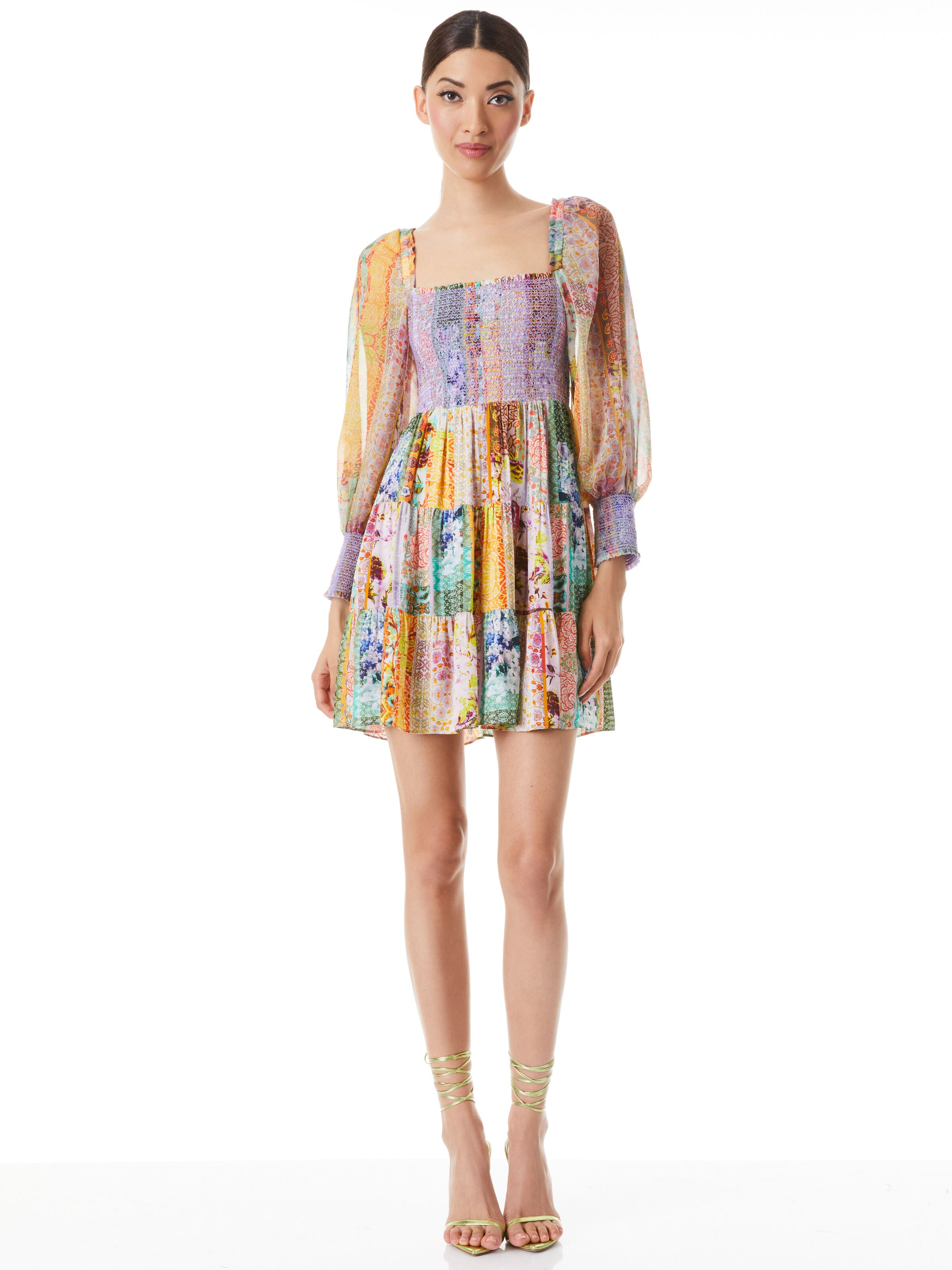 MINIVESTITO SVASATO CON SCOLLO QUADRATO ROWEN-ALICE + OLIVIA