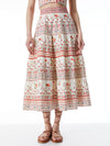 MELONY SMOCKED WAIST BAND SHIRRED SKIRT-MULTI-ALICE + OLIVIA