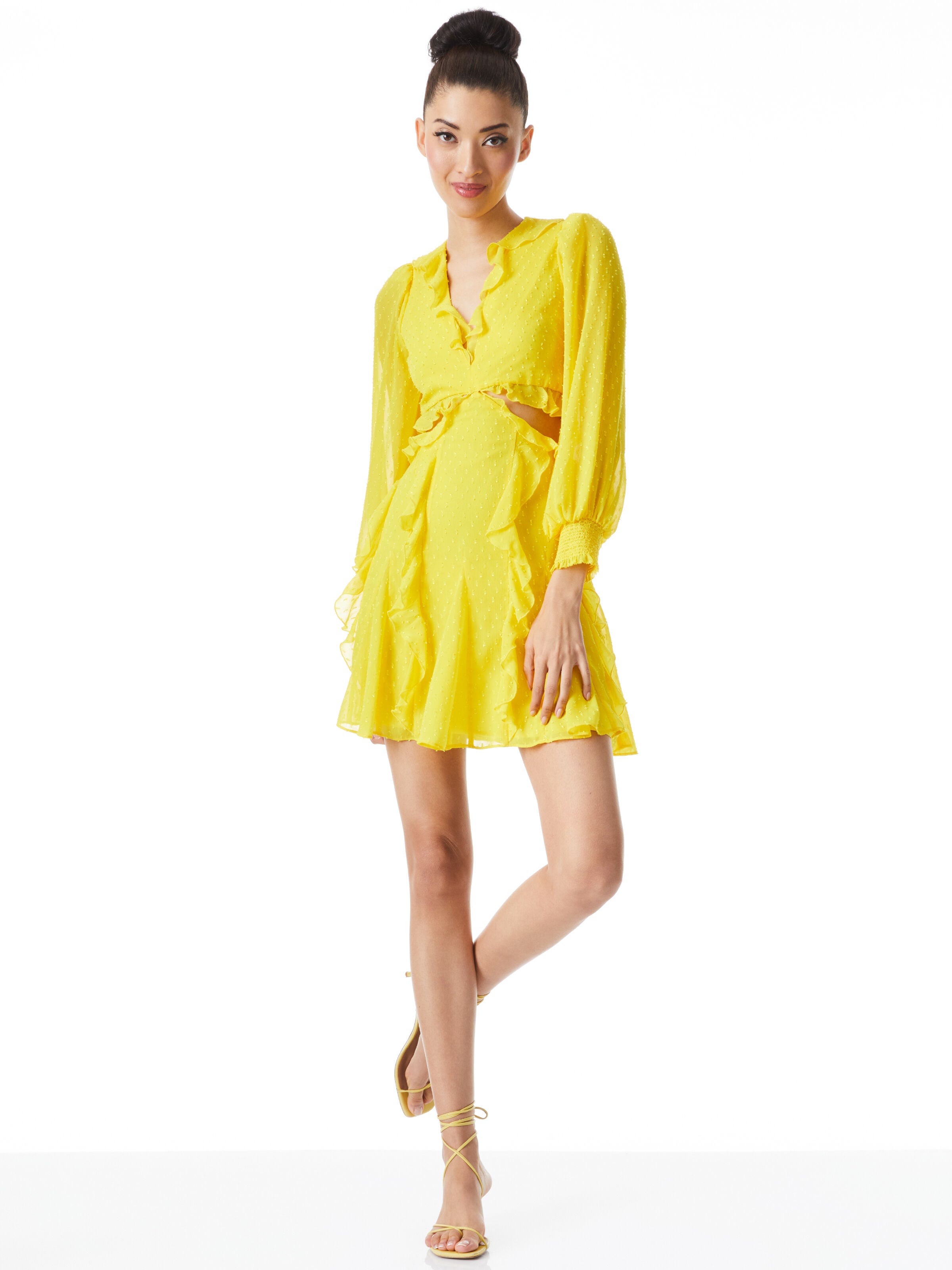 MINIVESTITO MITZI GODET CON TAGLI-ALICE + OLIVIA