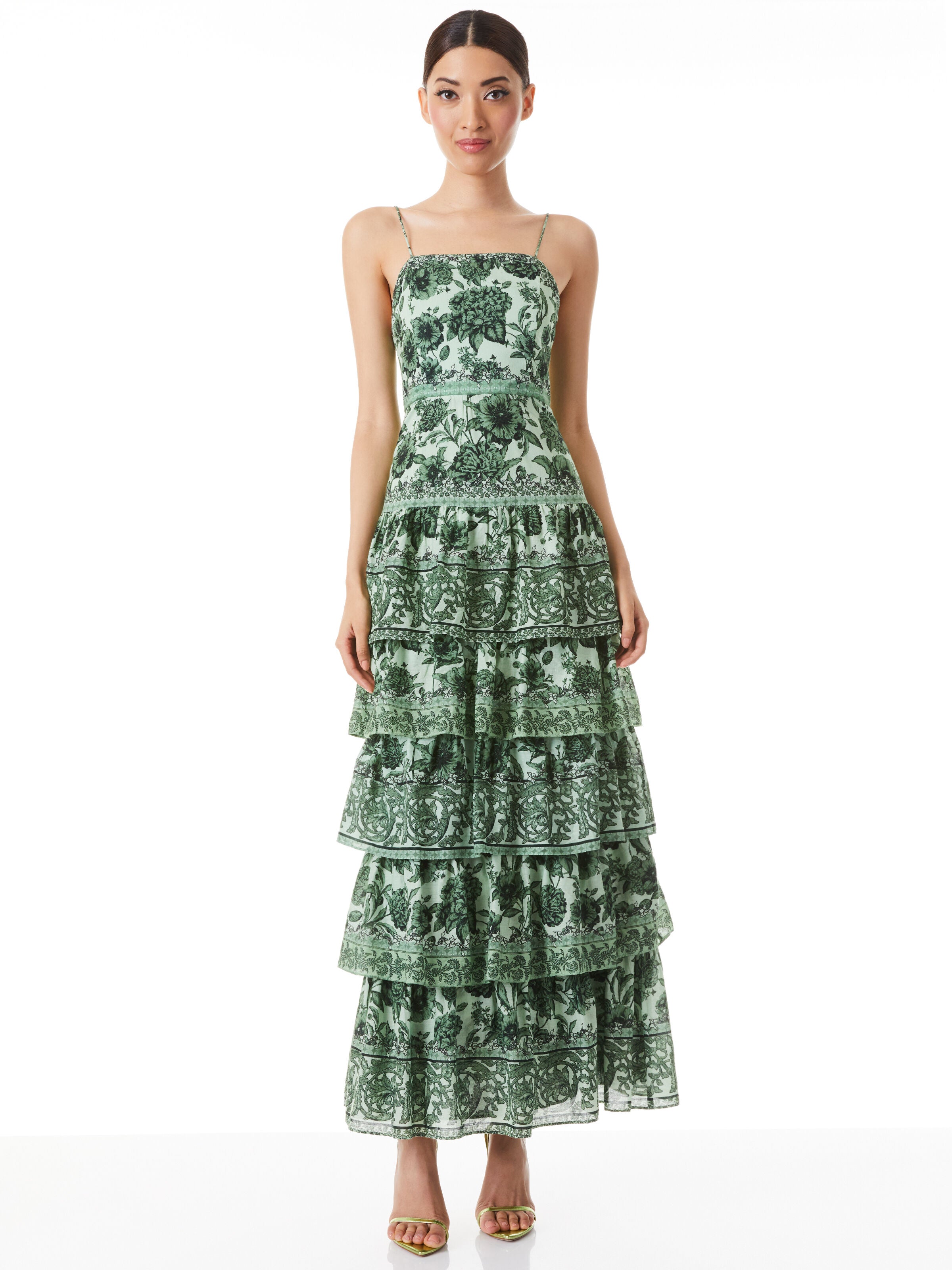 ABITO LUNGO CON SPALLINE SOTTILI VALENCIA-ALICE + OLIVIA