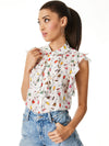 CAMICIA A COLLO ROBBIE CON ROUCHES-ALICE + OLIVIA