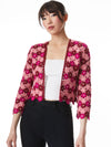 CARDIGAN CORTA ALL'UNCINETTO CON FIORELLINI ANDERSON-ALICE + OLIVIA