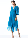 ABITO MIDI SION SUNBURST CON PLISSÉ E VITA SMOCK-ALICE + OLIVIA