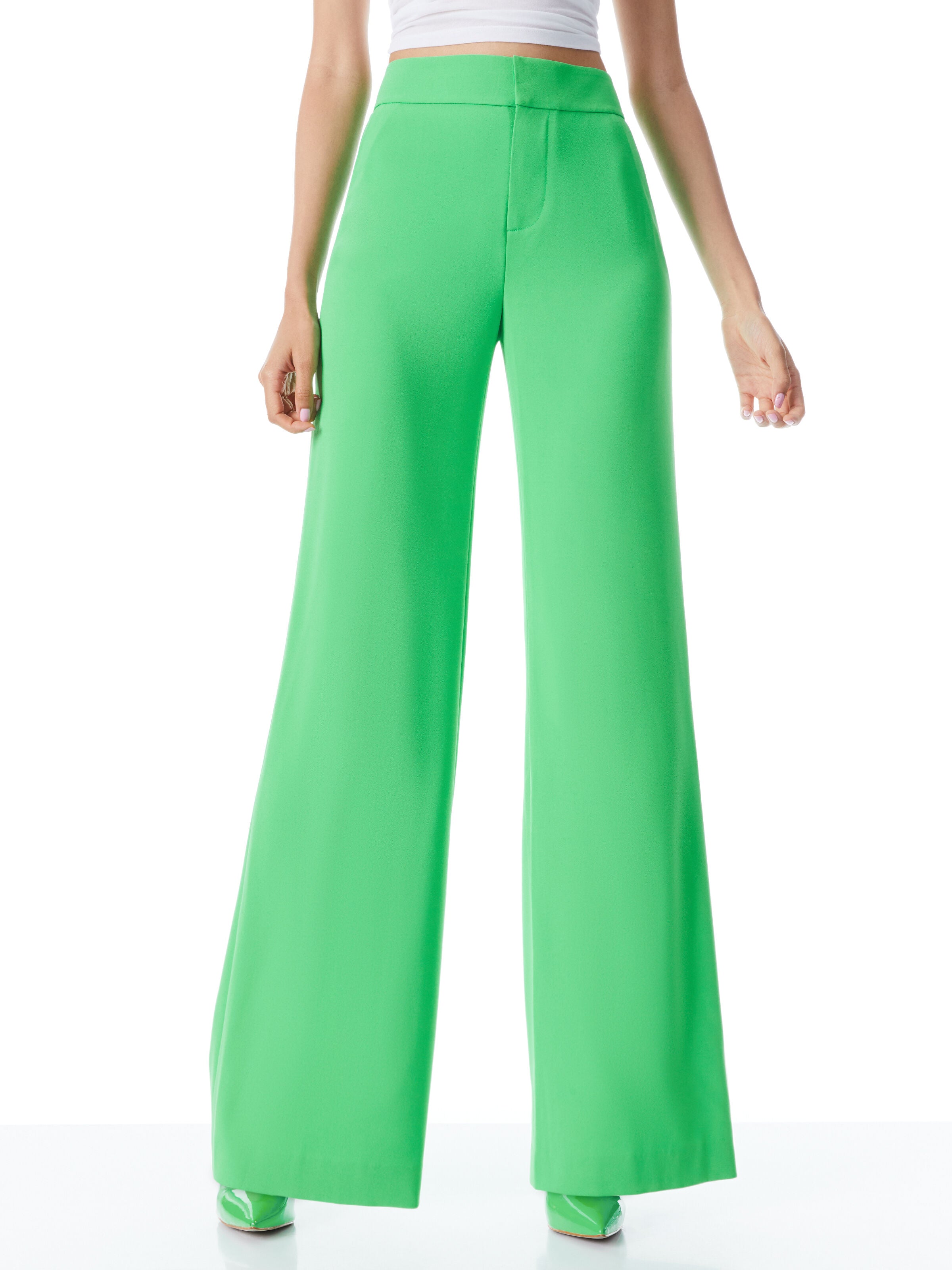PANTALONI DEANNA A VITA ALTA E TAGLIO A STIVALE-ALICE + OLIVIA