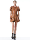MINIVESTITO IN PELLE VEGAN DI OFRA CON CINTURA A FASCIA-ALICE + OLIVIA