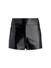 DONALD VEGAN LEATHER HIGH WAISTED SHORT-Black-ALICE + OLIVIA