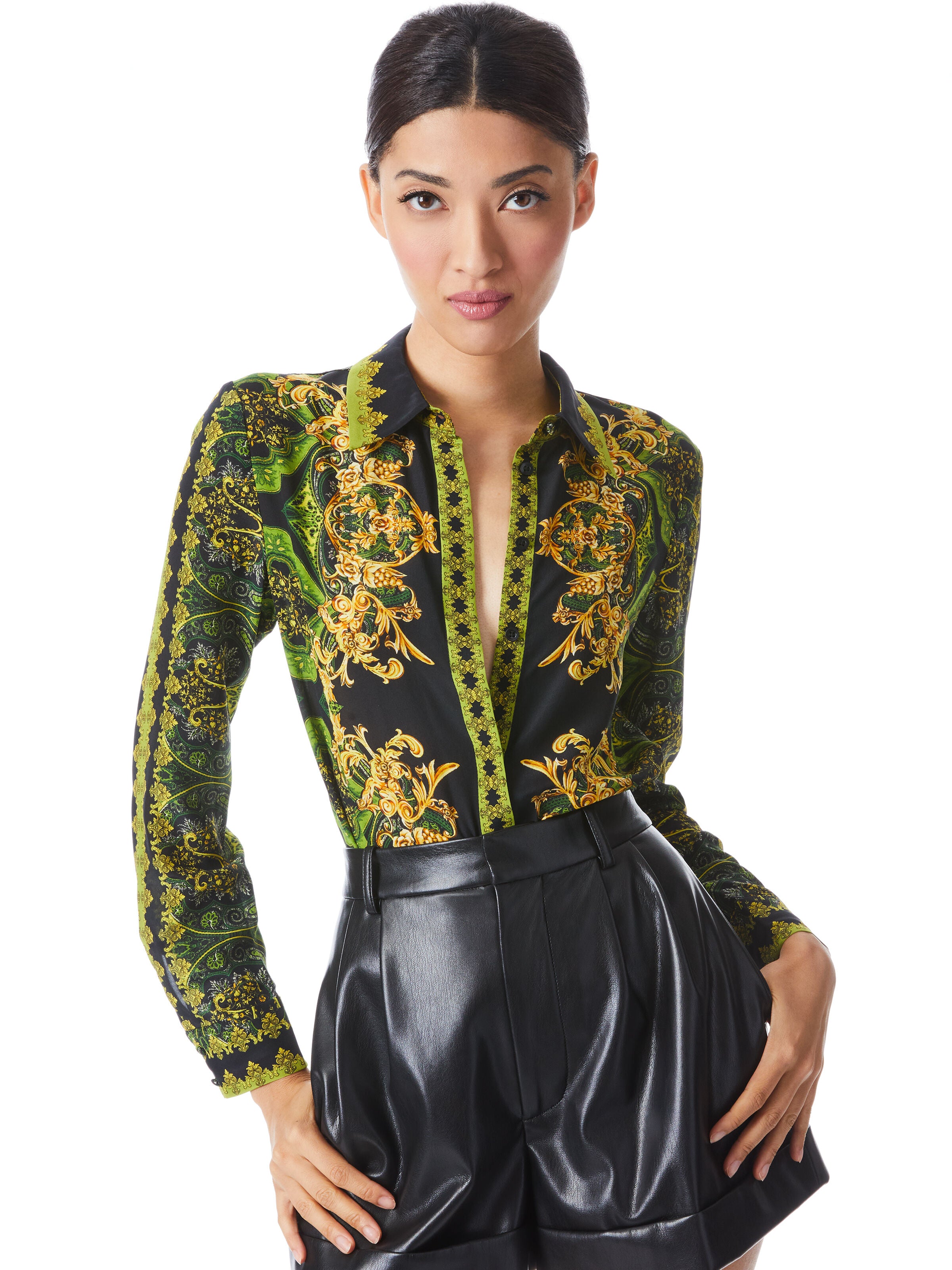 CHEMISIER EN SOIE WILLA-ALICE + OLIVIA