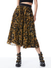 KATZ PLEATED MAXI SKIRT-FLORENCE SCROLL-ALICE + OLIVIA
